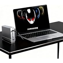 Docking Station for Dell Alienware m17 m16 m15 x17 x16 x15 x14 Area-51m 16 Aurora Gaming Laptop,15-in-1 USB C with 360 Rotating Base, 2*4K HDMI and 1*DP, 10Gbps USB Port Transfer, RJ45, Audio, SD/TF