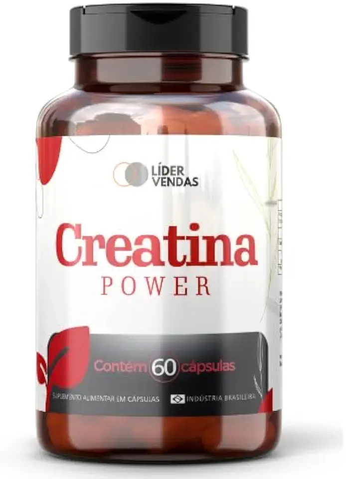Creatina Power 3g - Suplemento para Força e Ganho de Massa Muscular - 60 Cápsulas - Alta Pureza e Absorção - Auxilia no Desempenho Físico e Recuperação Pós-Treino - Rendimento Prático