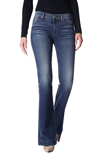7 For All Mankind Women's Dojo Jean with Tonal 7 Back Pocket in Manchester Square 7 For All Mankind Women's Dojo Jean with Tonal 7 Back Pocket in Manchester Square