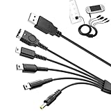 Chargement rapide et sûr : le câble de charge 5 en 1 est construit avec un noyau de fil de haute qualité pour fournir des vitesses de charge stables et rapides allant jusqu'à 2 A, assurant que vos appareils se chargent efficacement. La construction durable garantit que vos consoles et le câble sont protégés contre la surcharge et la surchauffe, offrant une performance fiable à chaque fois.
