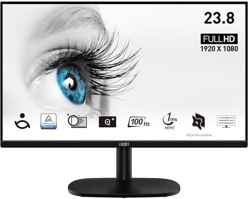 Resim MSI Pro MP245V 23.8” 1920x1080 1ms 100Hz VA Anti-Glare Full HD Monitör 
