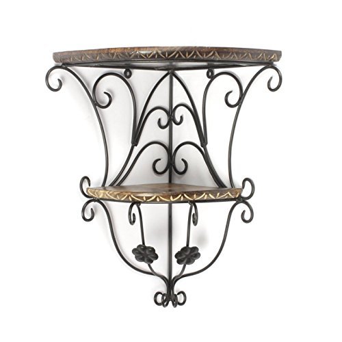 Delhite Creations Antique Iron Decorative Corner Wall Hanging Bracket