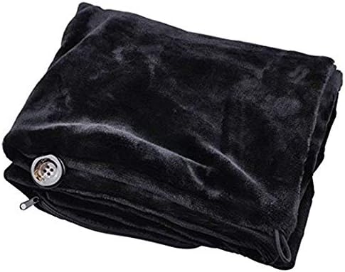 KINGWOLFOX USB Intelligent Electric Heated Warm Fleece Shawl & Wrap Electric Heating Blanket for Home, Office (Black)