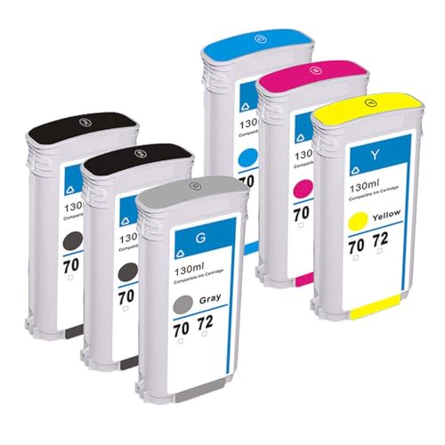 Karl AIKEN 6 Pack compatibili Sostituire per HP 72 XL cartuccia d' inchiostro HP Designjet T610 T620 T770 T790 T1120 T1200 T1300 T2300