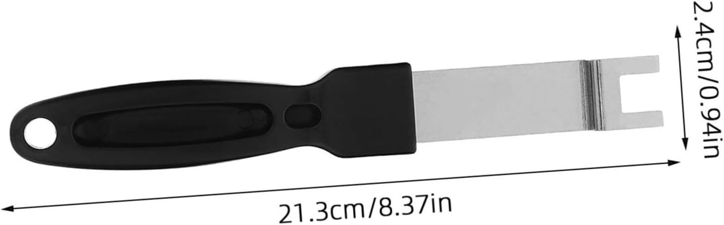 VICASKY 6pcs Stainless Steel Grill Lifter with Plastic Grip, Black