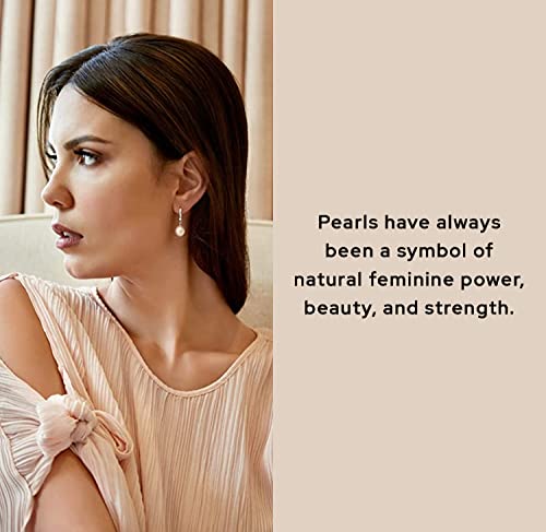 Real Pearl Dangle Earrings For Women With Genuine Aaa Quality White Freshwater Cultured Pearls | 14K Gold Plated 925 Sterling Silver Earrings For Women - The Pearl Source #TOP1