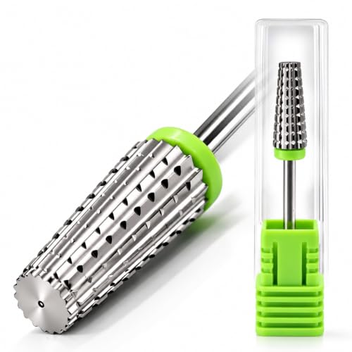 Fantexy 5 in 1 Nail Drill Bits, 3/32" Shank, Coarse - C