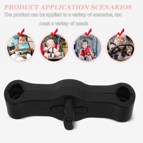Beaupretty 3pcs Twin Stroller Connector Linker Accessory Black Plastic with Low Center of Gravity for Enhanced Steering Control and Reduced Tipping Risks Compatible with Stroller Brake - 2