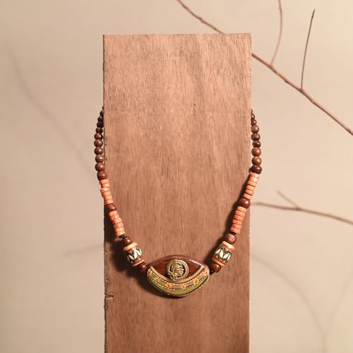 Image of AAKRITI ART CREATIONS Boho Tribal Handcrafted Ethnic Necklace Collection | Mandala, Dreamcatcher, Sunburst & Moonstone Designs | Artisan Collar, Lariat & Pendant Statement Jewelry for Women