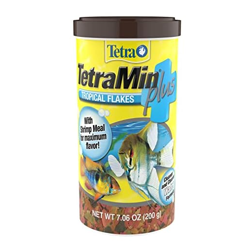 Tetra TetraMin Plus Tropical Flakes 7.06 Ounces, Nutritionally Balanced Fish Food, With Added Shrimp (77243)