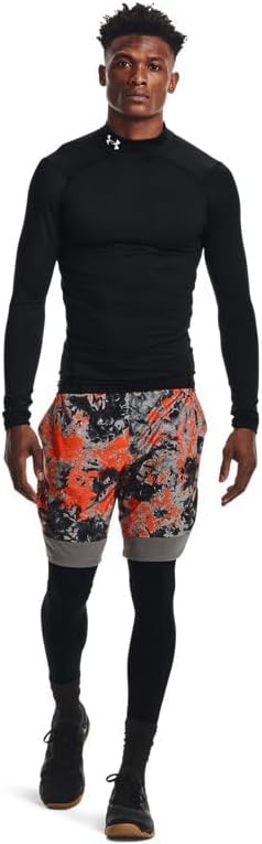 Under Armour ColdGear Armour Mens Compression Mock LT Black-White Large Tall