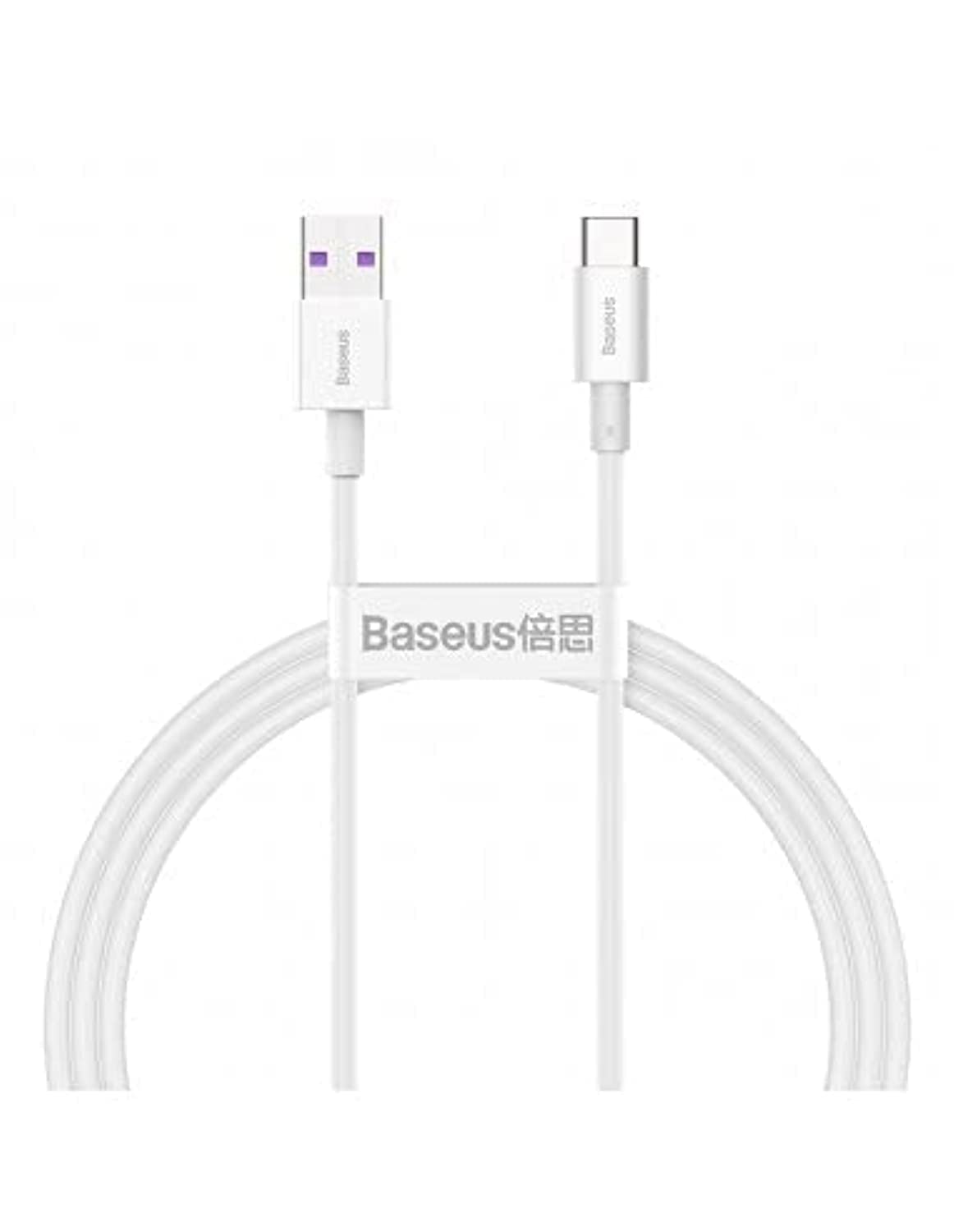 BaseusType-C Superior series fast charging data cable 66W (11V/6A) 1m White (CATYS-02)