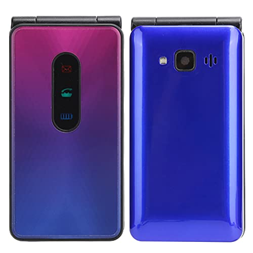 Vbestlife Portable Mini 2G Flip Phone, 2.4In Screen Unlocked Ultra Thin Flip Phone Pocketsize Flip Phone Support Dual Card Dual Standby Hd Camera Replaceable Battery(Navy Blue) #TOP4