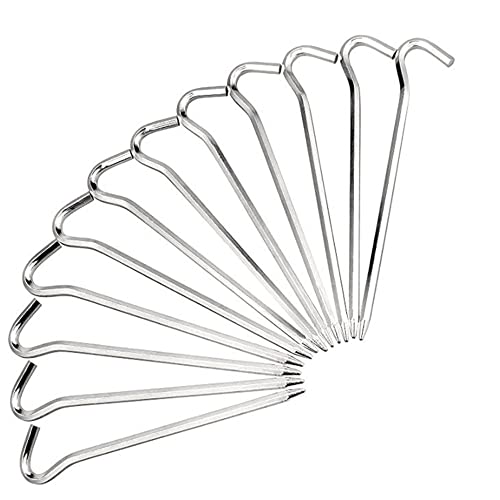 HUSHAX 12 Piezas Piquetas Camping, 18.2 Cm Piquetas para Tienda De Campaña, Estacas para Tiendas De Campaña, Acero galvanizado, Ideal para Jardín, Senderismo, Al Aire Libre, Tienda De Campaña Cover