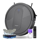 MONSGA Saugroboter mit Wischfunktion 4000PA, Saug und Wischroboter 3 in 1,140Min Laufzeit, 2 Bürsten,Staubsauger R ...