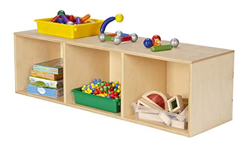 Childcraft Stacker Compartment Storage, 3 Compartments, 47-3/4 X 14-1/4 X 13-3/4 Inches #TOP4