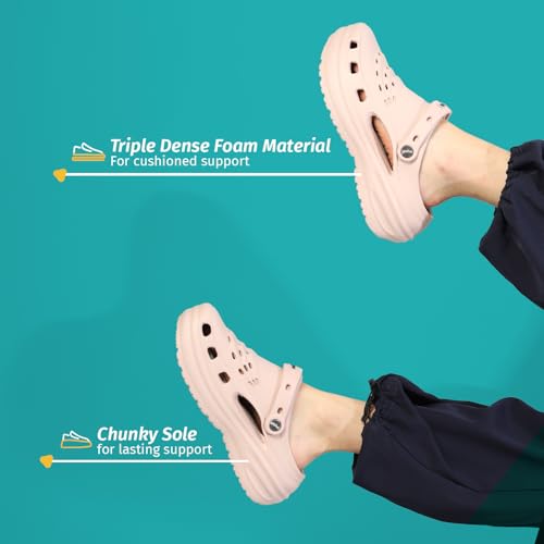 Image of YOHO High Heel Clogs for Women | Waterproof Monsoon Footwear & Rainy Sandals | Lightweight Cushioned Chappal