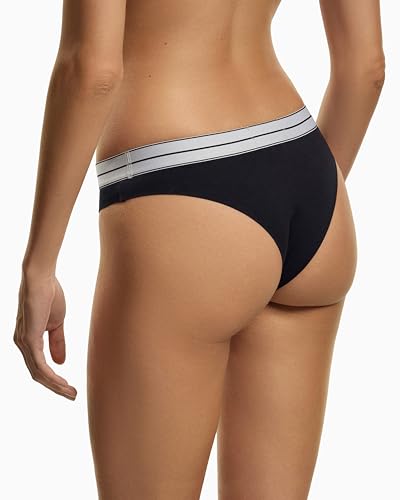 Emporio Armani 2-Pack Brazilian bragas de fondo para mujer en color negro y blanco 2