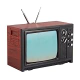 Ycauty Dollhouse TV, 1:12 Scale Dollhouse Accessories Miniature TV Vintage Television Model with 1950s Aesthetic Design for Living Room Decor (Red)