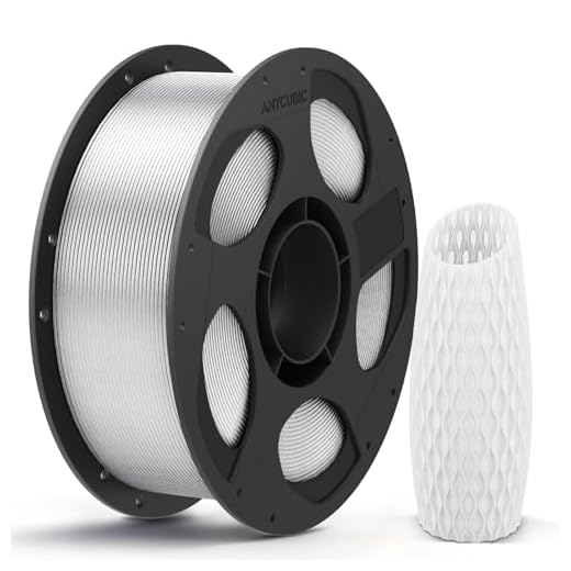 ANYCUBIC PLA 3D Printer Filament, 3D Printing PLA Filament 1.75mm Dimensional Accuracy +/- 0.02mm, 1KG Reusable Spool (2.2 lbs), Clear