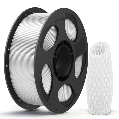 Image of ANYCUBIC PLA 3D Printer Filament, 3D Printing PLA Filament 1.75mm Dimensional Accuracy + /- 0.02mm, 1KG Reusable Spool (2.2 lbs), Clear