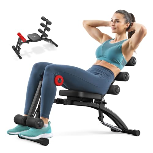 #ad Amazon Merach UK MERACH Ab Workout Machine, Adjustable Sit Up Bench, Abdominal Crunch Machine for Home Gym, Low-Impact, Max 136KG, for Sit Up/Air Bike/Leg Lifts Traini