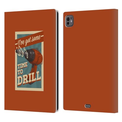 Coque iPad Pro 11 M4 2024 portefeuille cuir motif Temps pour Forer