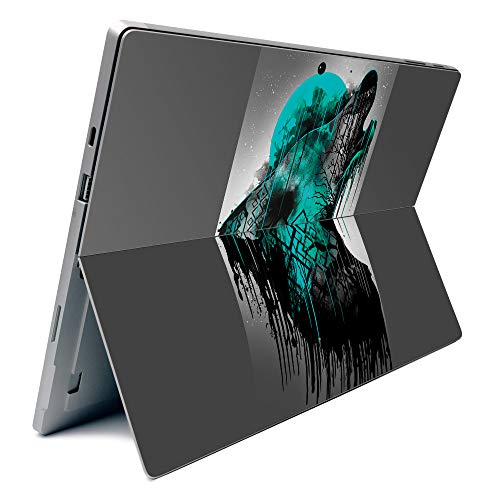 Image of MightySkins Carbon Fiber Skin for Microsoft Surface Pro 7 - Under The Moon | Textured Carbon Fiber Finish | Easy to Apply, Remove, and Change Styles | Made in The USA