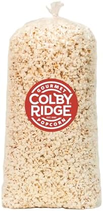 Colby Ridge Fluffy White - 5 Gallon (80 Cups) Gourmet Popcorn Classic Salted Fresh Popped Gluten Free Non-GMO Zero Trans Fat Snack for Parties Gifts Events