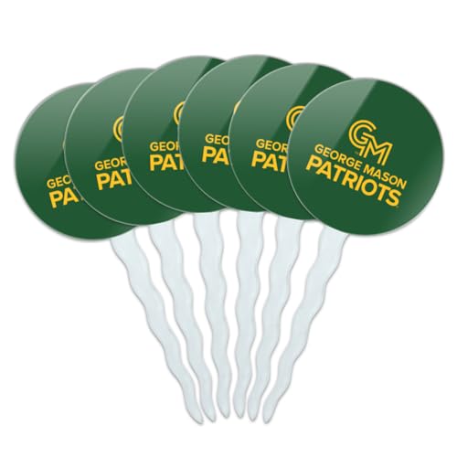 George Mason University Primary Logo Cupcake Picks Toppers Decoration Set