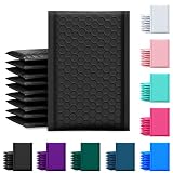 UCGOU Bubble Mailers 4x8 Inch Black 100 Pack Poly Padded Envelopes Small Business Mailing Packages O
