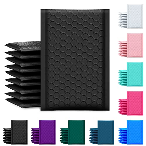 Ucgou Bubble Mailers 4X8 Inch Black 100 Pack Poly Padded Envelopes Small Business Mailing Packages Opaque Self Seal Boutique Shipping Bags Bubble Mailer #TOP21