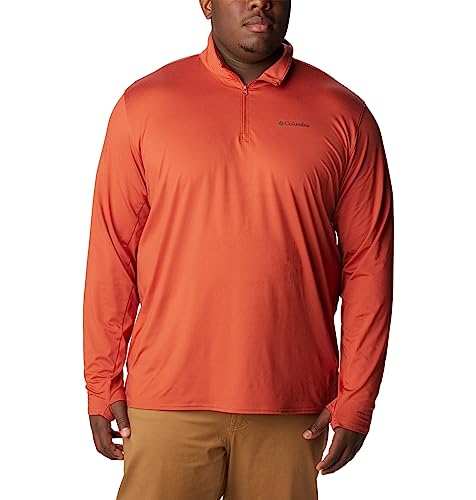 Columbia Tech Trail masculino com zíper 1/4, vermelho urdidura, 4X alto