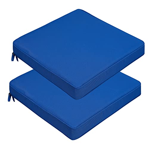Jmgbird Outdoor Chair Cushions 19 X 19 Inch, Set Of 2 Outdoor Seat Cushions For Patio Furniture, Water Resistant Square Corner Seat Cushions For Garden Sofa Couch Chair Pads With Adjustable Straps #TOP7