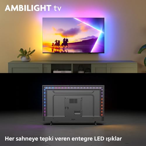 TV QLED Philips 85PUS8500 215 cm 4K UHD Ambilight 2025 - vue 10