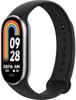 Xiaomi Mi Smart Band 8 (wersja globalna) monitor zdrowia i fitnessu z częstotliwością odświeżania 60 Hz, wyświetlacz AMOLED 1,6", 16-dniowa żywotność baterii, ponad 150 trybów sportowych, tlen we