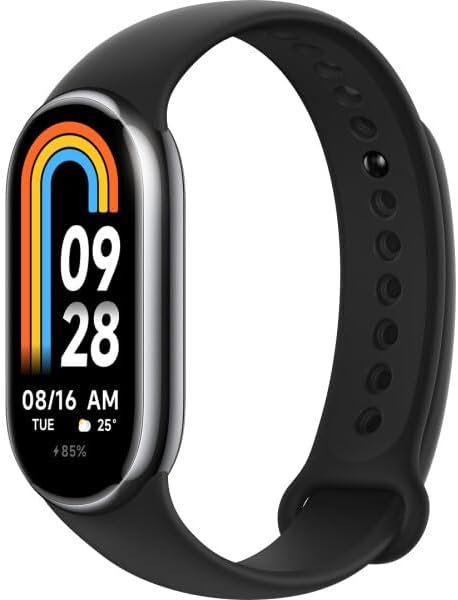 Xiaomi Mi Smart Band 8 (wersja globalna) monitor zdrowia i fitnessu z częstotliwością odświeżania 60 Hz, wyświetlacz AMOLED 1,6", 16-dniowa żywotność baterii, ponad 150 trybów sportowych, tlen we
