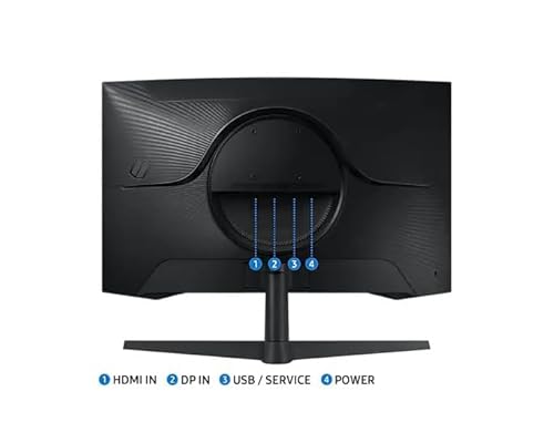 Samsung 27-Inch G55C Odyssey QHD 2K Curved Gaming Monitor, HRDR 10, VA Panel, 1ms MPRT, 165hz with Game Mode, Supports AMD FreeSync, HDMI and DisplayPort, Local Warranty