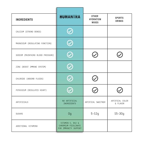 Humantra Electrolytes Powder - Elderberry Flavor, 20ct - Powdered Hydration Sachets - Plant-Based Electrolyte Powder with 6 Electrolytes - Vegan, Sugar Free, Gluten Free