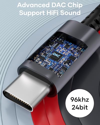 bakibo Adapter USB C auf Klinke 3.5mm (2 Stück), USB C auf 3.5 mm Jack Klinke Kopfhörer Adapter HiFi Audio DAC Typ C auf Aux Dongle Kabel kompatibel mit iPhone 17 16 15 iPad Pro Galaxy S25 S24, Grau