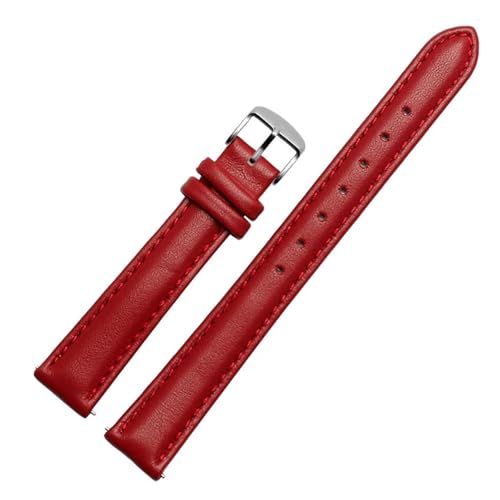 Correa de reloj de piel para mujer hecha de cuero suave legítimo marrón de 18mm estilo clásico