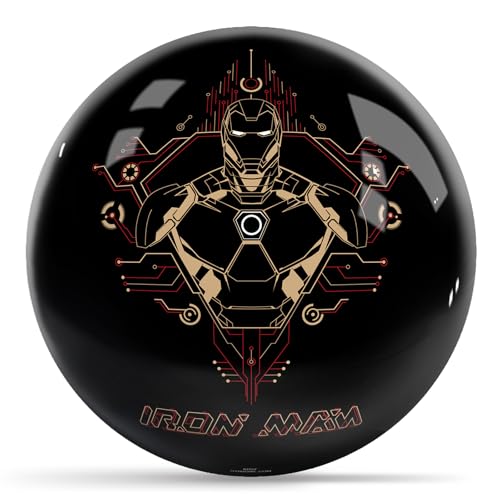 KR Strikeforce Marvel - Avengers - Iron Man Logos 15lb Bowling Ball