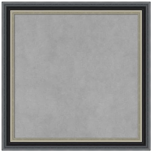 Amanti Art Black Framed Magnetic Board, 19x19, Modern Office Decor