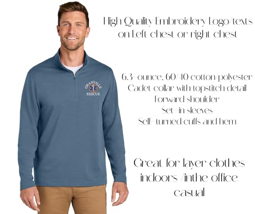 INK STITCH Men K820 Custom Embroidery Add Logo Texts Breakwater Quarter Zip Up Pullover3