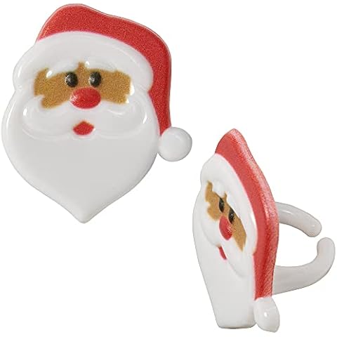 CakeDrake Cake, Cupcake,Donut, Cookie Decor; santa claus Cupcake Rings (72 pcs) Cover