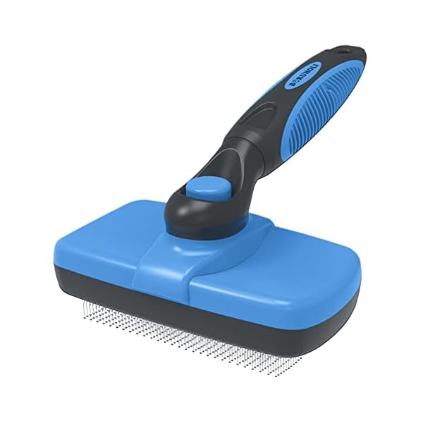 BORUHOLI Self-Cleaning Slicker Dog/Cat Brush,Pet brush with plastic tips will not harm the skin.Shedding and dematting comb for Grooming long/short hair and large/small dogs and cats. BORUHOLI Self-Cleaning Slicker Dog/Cat Brush,Pet brush with plastic tips will not harm the skin.Shedding and dematting comb for Grooming long/short hair and large/small dogs and cats.