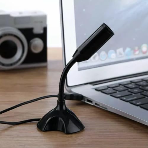 Microfone USB para Computador, Laptop, Notebook, Streaming, Ajustável e Flexível com Captação Omnidi