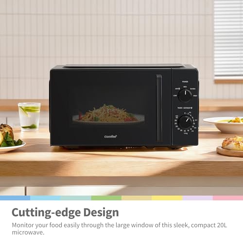 Comfee' 20L Compact Microwave, 700W With Inverter, 5 Power Levels, Easy-Clean, Energy Efficient, Space Saving For Small Kitchen - CMO-MM202NF(BK) - 3