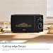 COMFEE' 20L Compact Microwave, 700W Black Solo Manual Microwave with Inverter,5 Power Levels,Quick Defrost,Easy Clean,Dial Timer,Small for Kitchen- CMO-MM202NF(BK)