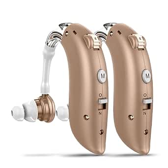 Dellona Hearing Aids for Seniors, Rechargeable, Noise Reduction, 4 Modes, Comfortable OTC Hearing Aid